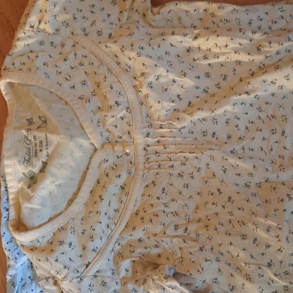 M 7/8 Cotton long sleeve tops sweet floral design girls medium - Picture 2 of 4